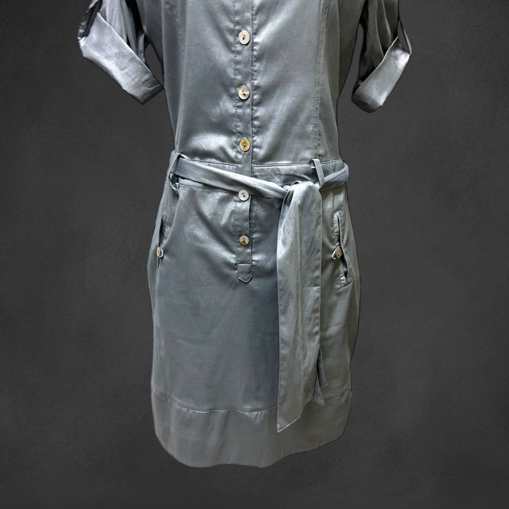 💥$10💥Ruscoe Metallic Silver Dress #112 - Picture 9 of 16